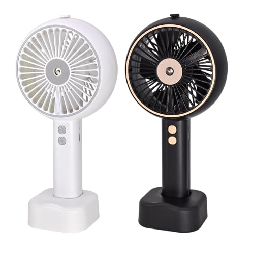 EURO MARKETING MANUFACTURING Fresh Breeze Tragbarer Ventilator, wiederaufladbar, mit Zerstäuber, Weiß oder Schwarz, Einheitsgröße von EURO MARKETING MANUFACTURING