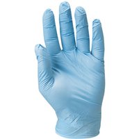 Box mit 100 blauen Nitril-Einweghandschuhen, puderfrei, AQL15, Größe 10 von EURO PROTECTION