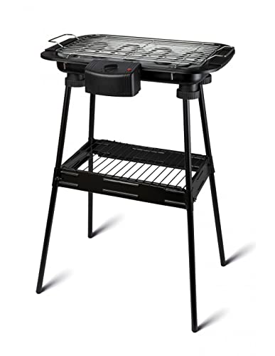 EURO TECH DISTRIBUTION Elektrischer Grill mit Standfuß, 2000 W, 38 x 22 cm von EURO TECH DISTRIBUTION