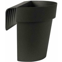 Euro3plast - Balkon-Hängetopf up, anthrazit ø 25 cm,mit Wasserreservoir von EURO3PLAST