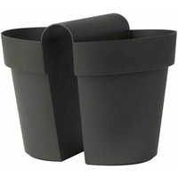 Balkonhängetopf be-up mit Wasserreserve 25 cm, anthrazit von EURO3PLAST