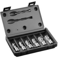 Euroboor - hcs.kit 6-teiliges hss Kernbohrer-Set, 30 mm Schnitttiefe, mit Pilotstift – Hochpräzise Weldon-Schäfte für klare Schnitte und Langlebigkeit von EUROBOOR
