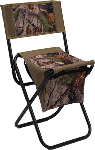 EUROCATCH Faltstuhl - Anglerhocker - Angelsessel - Mit Tasche und Rückenlehne - Tarnung - 41x33x75cm - 19mm Rahmen - Perfekt für Jede Outdoor-Situation von EUROCATCH