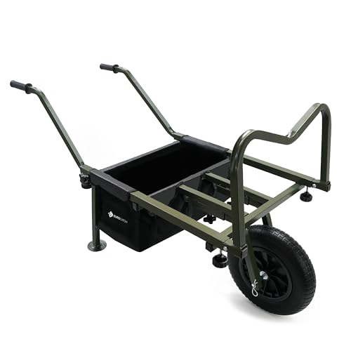 Eurocatch XXL Bollerwagen - Fischkarre - PU-Rad NIE Wieder Platte Reifen - Demontierbar - Inklusive 600Dn Aufbewahrungstasche - Transportwagen - Fischwagen - Trolley - Erweiterbar (75cm-100cm) von EUROCATCH