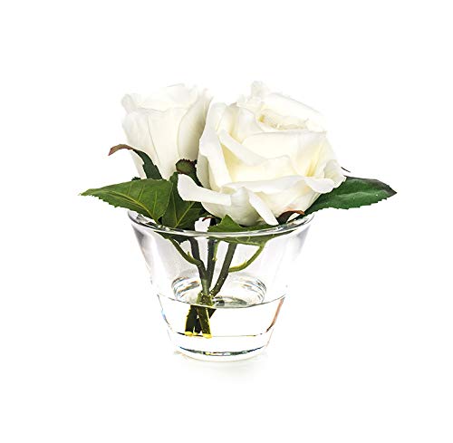 EUROCINSA 87668C01 Schrank mit 3 weißen Rosen, Box mit 4 Stück, Kunststoff, Glas, 16 x 15 cm von EUROCINSA