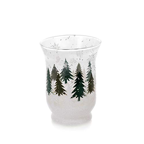 EUROCINSA Ref. 29040 Set 6 Glasvasen mit weihnachtlichen Motiven 11 Øx15 cm 1 Set, weiß, Einheitsgröße von EUROCINSA