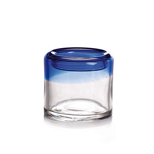 EUROCINSA Ref.14004 Kerzenhalter aus Glas, transparent, blau, 10 Øx9 cm von EUROCINSA