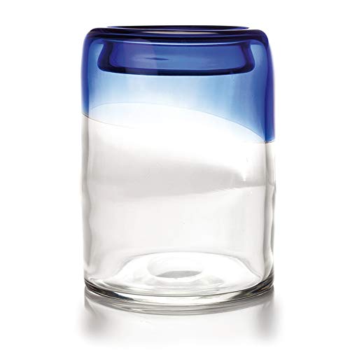 EUROCINSA Ref.14005 Kerzenhalter aus Glas, transparent, blau, 17 Øx24 cm von EUROCINSA