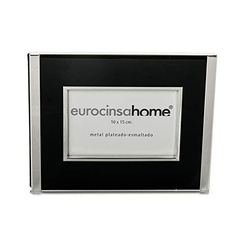 EUROCINSA Ref.17110 Bilderrahmen, Glas, Aluminium, Silber, Schwarz, 23,5 x 19 cm von EUROCINSA