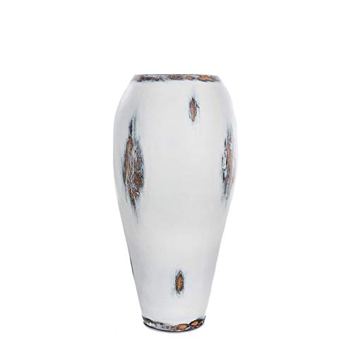 EUROCINSA Ref.18140 Vase, Polyresin, weiß matt, 24,5 Øx49 cm von EUROCINSA