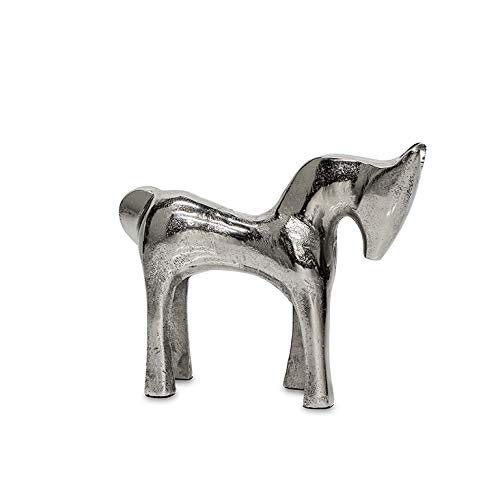 EUROCINSA Ref.27273 Pony aus Aluminium, Natur, vernickelt, 24 x 7 x 20 cm von EUROCINSA