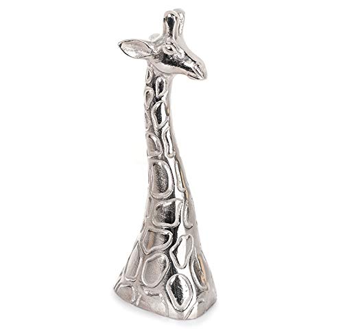 EUROCINSA Ref.28056 Giraffe aus Aluminium, Natur, vernickelt, 8 x 12 x 31 cm von EUROCINSA