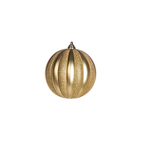 EUROCINSA Ref.28533 Box mit 3 hängenden Kugeln aus PVC Gold matt und glänzend 10 Øcm 1 Stück, Gold, 10 cm von EUROCINSA