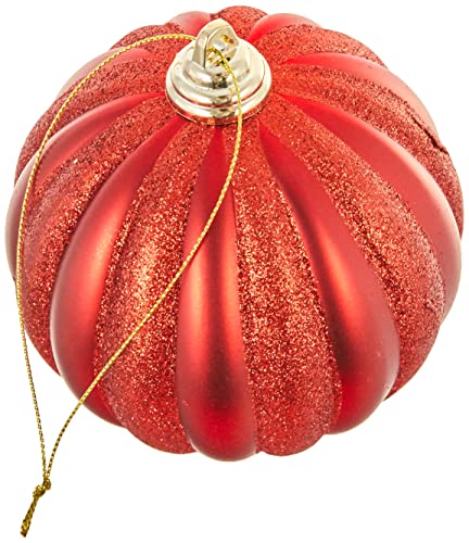 EUROCINSA Ref.28539 Box mit 3 hängenden Kugeln aus PVC rot matt und glänzend 12 Øcm 1 Stück, 12 cm von EUROCINSA