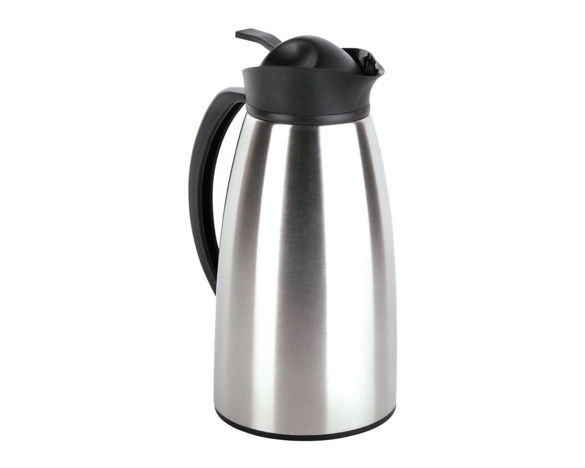 EUROHOME Isolierkanne Thermoskanne 1L - Doppelwandiges Isoliergefäß mit Glaseinsatz, 1 l, (Thermo Edelstahl Kanne 25 cm), Vielseitige Thermokanne für Kaffee, Tee und mehr von EUROHOME