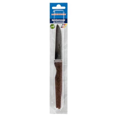 Eurohome Küchenmesser aus hochwertigen Damaststahl Schälmesser gebogen - Messer sehr scharf und exakt- Küchenmesser Damaststahl 18 cm - Gemüsemesser scharf langanhaltende Schärfe von Eurohome