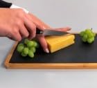 EUROHOME Schneidebrett 2-teilig - Bambus Holzbrett - Brotzeitbrett mit Schieferplatte - Robustes Frühstücksbrettchen 32 x 19 cm - Rechteckiges Servierbrett - Bambusbrett mit praktischem Griff EUROHOME Schneidebrett 2-teilig - Bambus Holzbrett - Brotzeitbrett mit Schieferplatte - Robustes Frühstücksbrettchen 32 x 19 cm - Rechteckiges Servierbrett - Bambusbrett mit praktischem Griff von EUROHOME