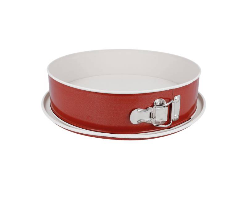 EUROHOME Springform runde Springform Ø28 cm Antihaftbeschichtung Flachboden auslaufsicher, (1-tlg), Kuchenform rund - Backform Kuchen antihaft von EUROHOME