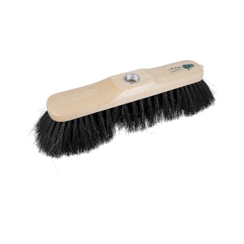 EUROHOME Zimmerbesen aus Naturholz mit Rosshaar - Besenkopf 31 cm robust aber sanft zum Boden - Stubenbesen dicht gewebt - Besen mit dunklen Borsten - Rosshaarbesen einfach auszubürsten von EUROHOME