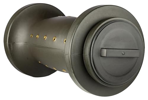 EUROHUNT Futtertrommel 2.0 inkl. Bodenanker und Befestigungsseil, mit Schnellverschluss und Messingringen verstärkt, braun, (max. Füllmenge: 38kg) von EURO HUNT