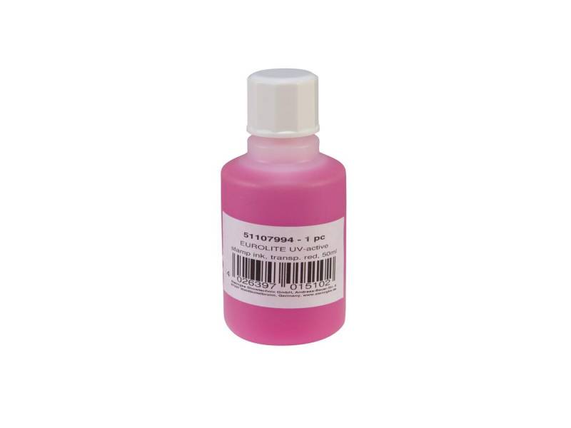 EUROLITE Dekoobjekt EUROLITE UV-aktive Stempelfarbe, transparent rot, 50ml von EUROLITE