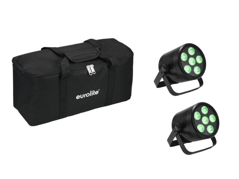 EUROLITE Discolicht EUROLITE Set 2x AKKU PAR 6 QCL + Soft-Bag von EUROLITE