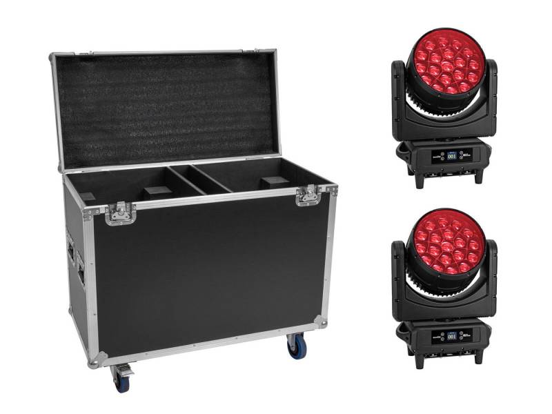 EUROLITE Discolicht EUROLITE Set 2x LED IP TMH-H760 + Case mit Rollen von EUROLITE