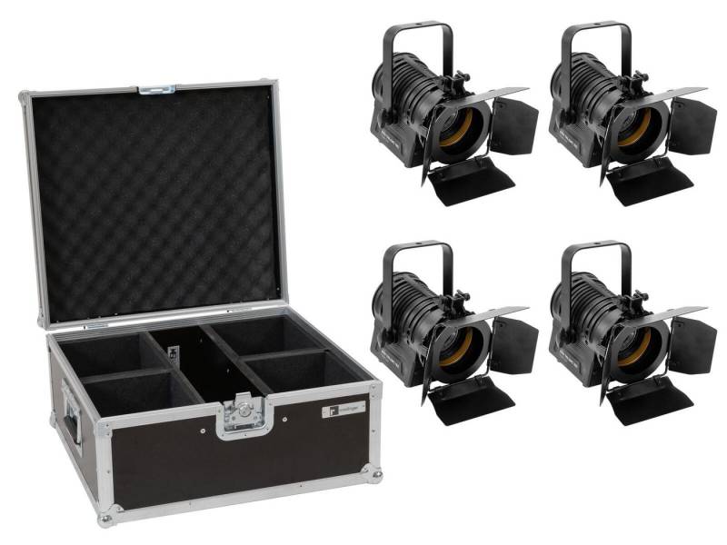 EUROLITE Discolicht EUROLITE Set 4x AKKU THA-20PC TRC Theater-Spot sw + Case von EUROLITE