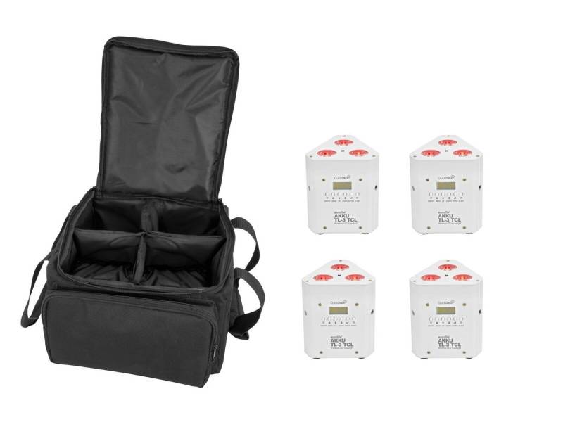 EUROLITE Discolicht EUROLITE Set 4x AKKU TL-3 TCL weiß + SB-4 Soft-Bag von EUROLITE