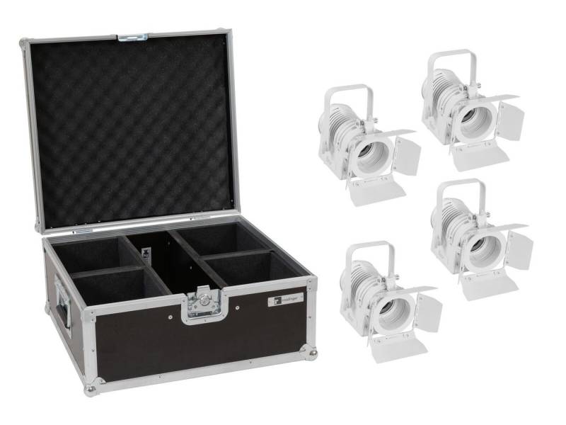 EUROLITE Discolicht EUROLITE Set 4x LED THA-20PC TRC Theater-Spot ws + Case von EUROLITE