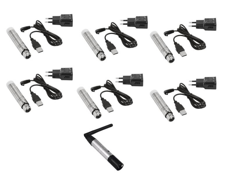 EUROLITE Licht-Funksteuerung EUROLITE Set QuickDMX 1x Sender + 6x AKKU Empfänger von EUROLITE