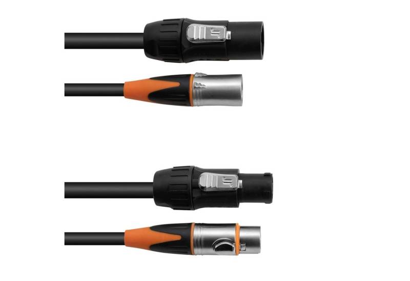 EUROLITE Lampen-Verbindungskabel, Kombikabel DT-2 DMX IP T-Con/3 Pin XLR 3m - DMX Kabel von EUROLITE