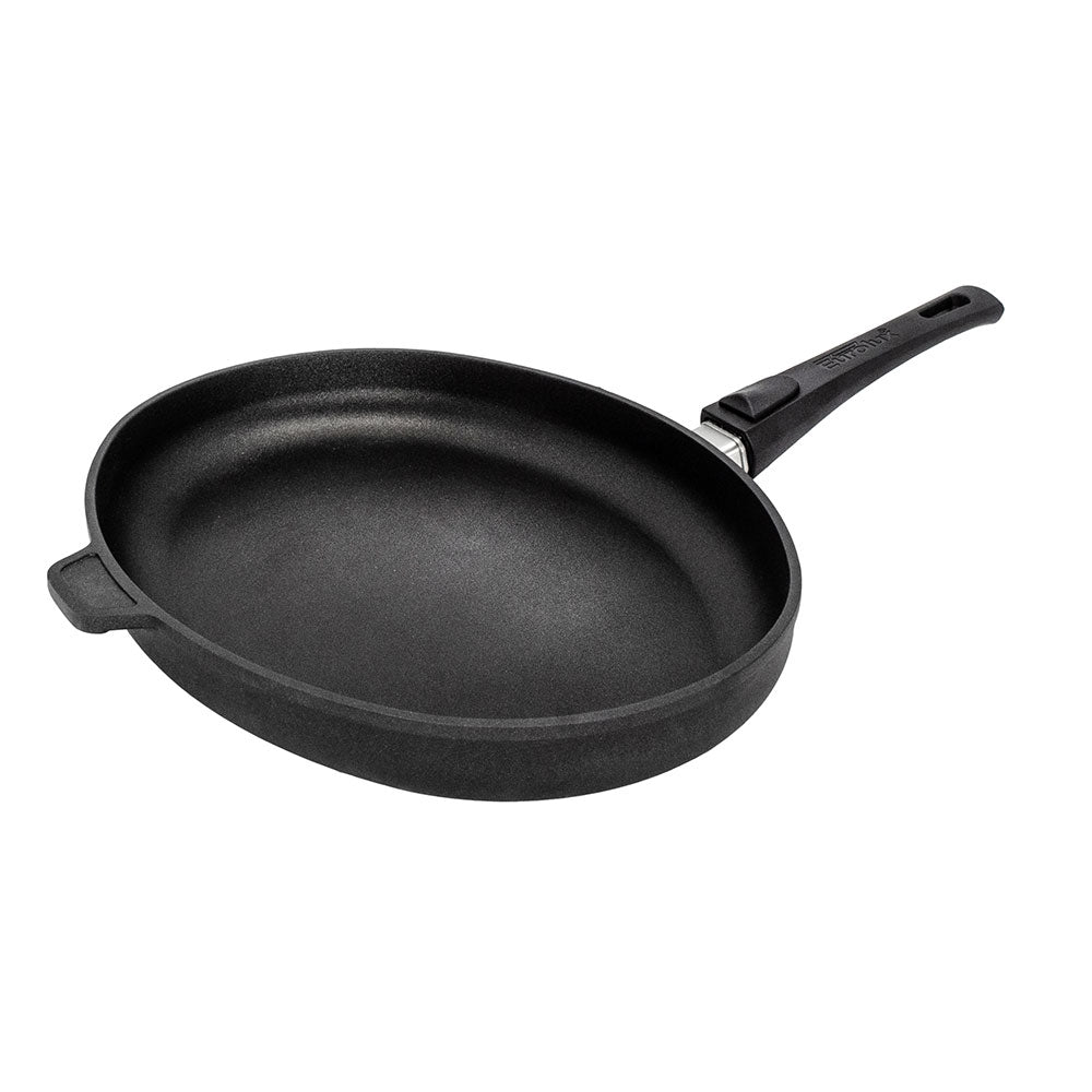 Fischpfanne 38×28 cm – Aluminium-Guss, LuxTec® Antihaft, Thermoboden, abnehmbarer Griff, Made in Germany von EUROLUX®