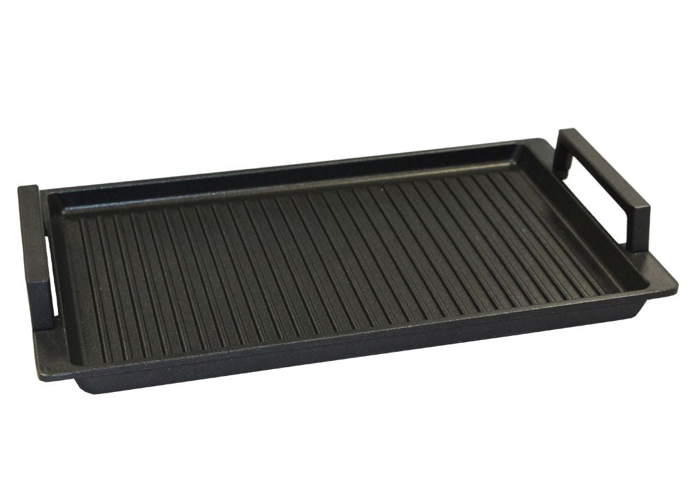 Grillplatte 41 × 24 cm – Premium Aluguss mit Edelstahlgriffen | Made in Germany & gratis Versand von EUROLUX®