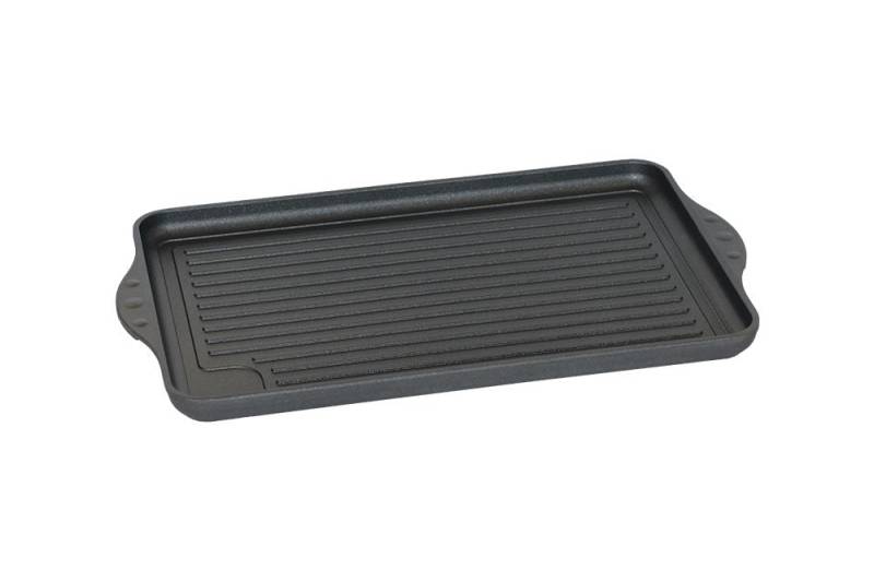 Grillplatte aus Guss – glatt & gerillt | Eurolux® für alle Herdarten und Grills von EUROLUX®