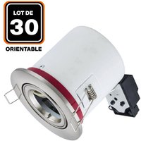 30 Supports Spot BBC Orientable INOX IP20 avec Douille GU10 von EUROPALAMP