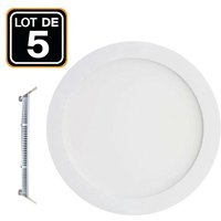 Europalamp - 5 LED-Einbaustrahler 6W Rund Extra-Flach Kaltweiß 6000K von EUROPALAMP