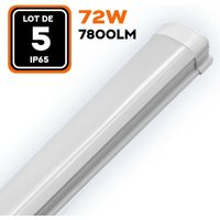 5er-Pack Led-Leisten 72w 7800lm 120cm Wasserdicht Ip65 Neutralweiss 5er-Pack Led-Leisten 72w 7800lm 120cm Wasserdicht Ip65 Neutralweiss von EUROPALAMP