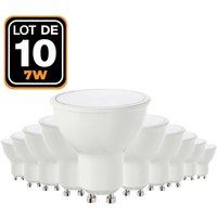 Europalamp - 10 Ampoules GU10 7W eq. 50W Blanc Chaud 3000K Haute Luminosité von EUROPALAMP