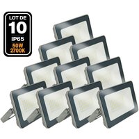 Europalamp - 10 LED-Fluter 50W Proline Warmweiß 3000K Hohe Helligkeit. von EUROPALAMP