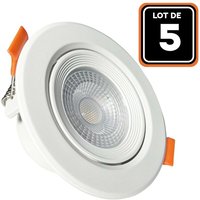 Lot de 5 Spots led Encastrable Rond 5W - Blanc Froid 6500K von EUROPALAMP