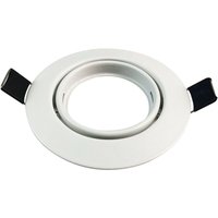 Schwenkbare Einbauhalterung für runde weiße LED-Spots - Durchmesser 90mm - Bohrloch 65mm von EUROPALAMP