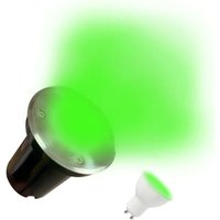Europalamp - Spot Encastrable de Sol Rond Inox 304 Exterieur IP65 + Ampoule GU10 5W verte von EUROPALAMP