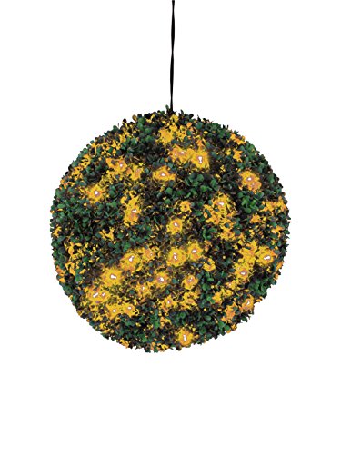 Europalms 82606957 Boxwood Ball with Orange LEDs, 40 cm, Buchsbaum, Mehrfarbig, Taglia unica von Europalms