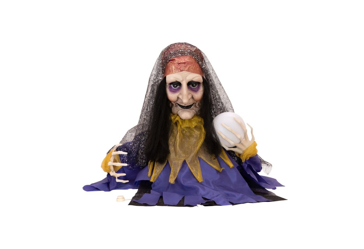 EUROPALMS Dekofigur, Halloween Figur Wahrsagerin, animiert 50cm - Halloweendeko von EUROPALMS