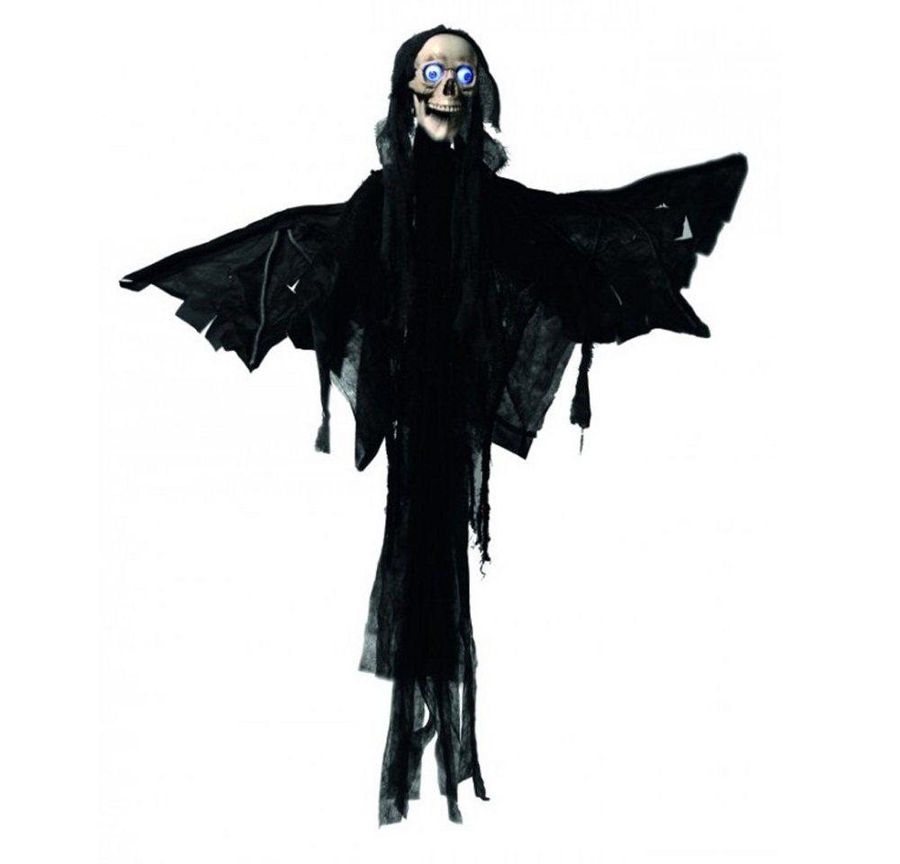 EUROPALMS Dekofigur Todes Engel animiert Halloween Figur 1,6m mit Leuchtaugen von EUROPALMS