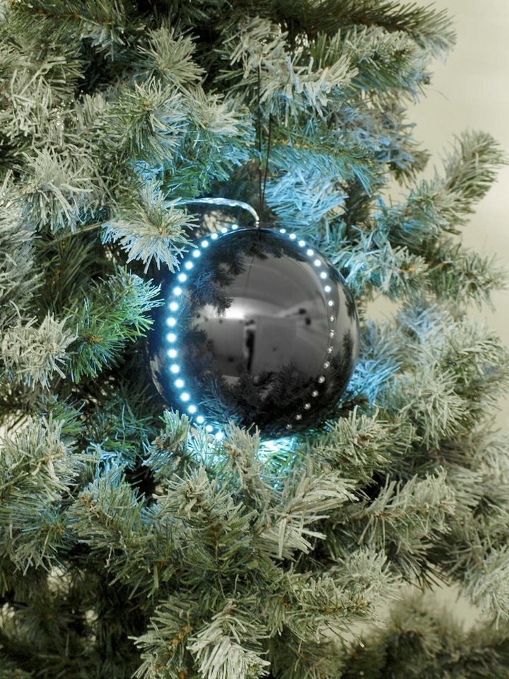 EUROPALMS Dekolicht EUROPALMS LED Snowball 8cm, schwarz 5x von EUROPALMS