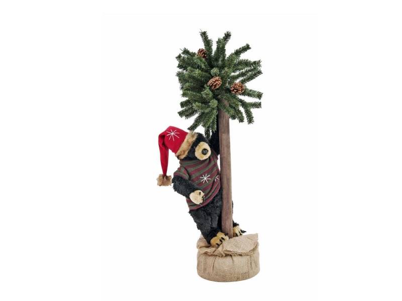 EUROPALMS Dekoobjekt EUROPALMS Weihnachtsbär, mit Tanne, 105cm von EUROPALMS