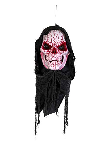 EUROPALMS Halloween Blut Totenkopf, 80cm | Totenschädel zum Hängen mit Licht- und Soundeffekt von EUROPALMS