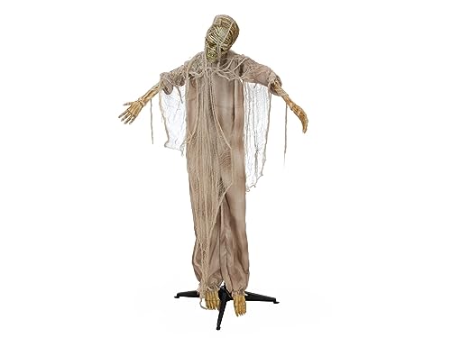 EUROPALMS Halloween Figur Mumie, animiert, 160cm | Animierte Figur mit Licht- und Soundeffekt (Batterie- & USB-Betrieb) von EUROPALMS